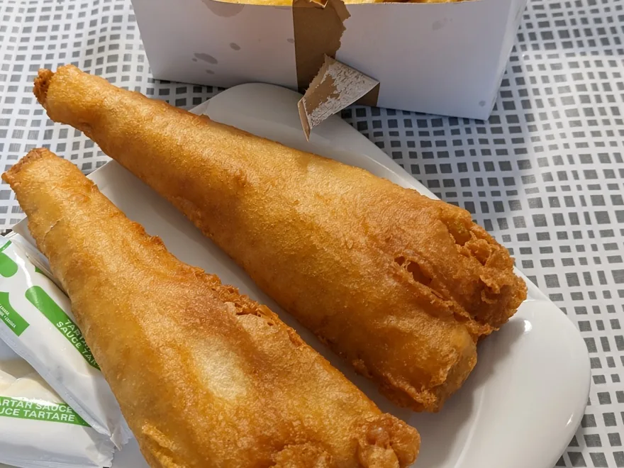 Fish and chips special at Golden Fish & Chips Hamilton