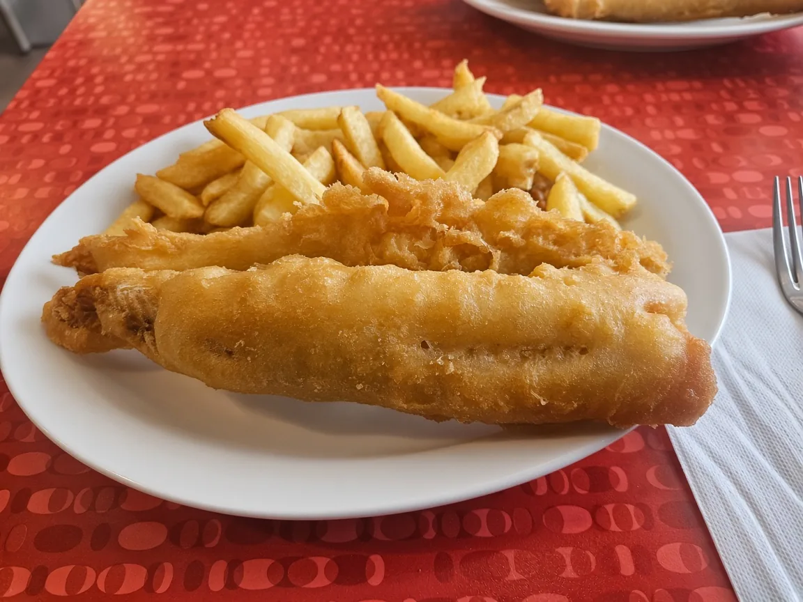 Haddock and chips at Golden Fish & Chips Hamilton